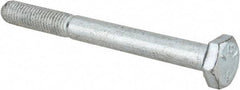 Made in USA - 1/4-28 UNF, 2-1/2" Length Under Head Hex Head Cap Screw - Partially Threaded, Grade 5 Steel, Zinc-Plated Finish, 1/2" Hex - Benchmark Tooling