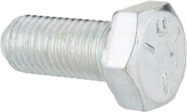 Made in USA - 5/16-24 UNF, 3/4" Length Under Head Hex Head Cap Screw - Fully Threaded, Grade 5 Steel, Zinc-Plated Finish, 1/2" Hex - Benchmark Tooling