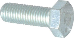 Made in USA - 5/16-24 UNF, 7/8" Length Under Head Hex Head Cap Screw - Fully Threaded, Grade 5 Steel, Zinc-Plated Finish, 1/2" Hex - Benchmark Tooling