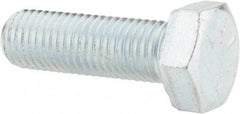 Made in USA - 5/16-24 UNF, 1" Length Under Head Hex Head Cap Screw - Fully Threaded, Grade 5 Steel, Zinc-Plated Finish, 1/2" Hex - Benchmark Tooling