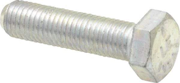 Made in USA - 5/16-24 UNF, 1-1/4" Length Under Head Hex Head Cap Screw - Fully Threaded, Grade 5 Steel, Zinc-Plated Finish, 1/2" Hex - Benchmark Tooling