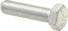 Made in USA - 5/16-24 UNF, 1-1/4" Length Under Head Hex Head Cap Screw - Fully Threaded, Grade 5 Steel, Zinc-Plated Finish, 1/2" Hex - Benchmark Tooling