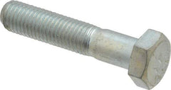 Made in USA - 5/16-24 UNF, 1-1/2" Length Under Head Hex Head Cap Screw - Partially Threaded, Grade 5 Steel, Zinc-Plated Finish, 1/2" Hex - Benchmark Tooling