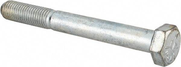 Made in USA - 5/16-24 UNF, 2-3/4" Length Under Head Hex Head Cap Screw - Partially Threaded, Grade 5 Steel, Zinc-Plated Finish, 1/2" Hex - Benchmark Tooling