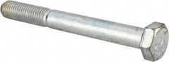 Made in USA - 5/16-24 UNF, 2-3/4" Length Under Head Hex Head Cap Screw - Partially Threaded, Grade 5 Steel, Zinc-Plated Finish, 1/2" Hex - Benchmark Tooling