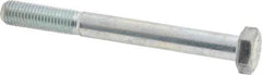 Made in USA - 5/16-24 UNF, 3" Length Under Head Hex Head Cap Screw - Partially Threaded, Grade 5 Steel, Zinc-Plated Finish, 1/2" Hex - Benchmark Tooling