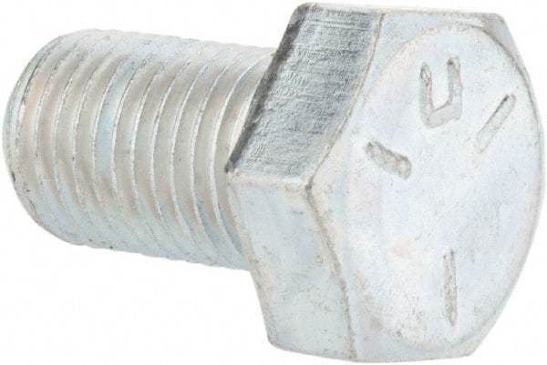 Made in USA - 3/8-24 UNF, 3/4" Length Under Head Hex Head Cap Screw - Fully Threaded, Grade 5 Steel, Zinc-Plated Finish, 9/16" Hex - Benchmark Tooling
