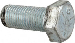 Made in USA - 3/8-24 UNF, 7/8" Length Under Head Hex Head Cap Screw - Fully Threaded, Grade 5 Steel, Zinc-Plated Finish, 9/16" Hex - Benchmark Tooling