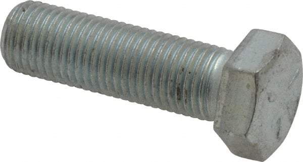 Made in USA - 3/8-24 UNF, 1-1/4" Length Under Head Hex Head Cap Screw - Fully Threaded, Grade 5 Steel, Zinc-Plated Finish, 9/16" Hex - Benchmark Tooling