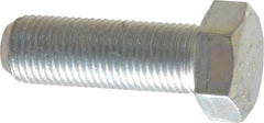 Made in USA - 1/2-20 UNF, 1-1/2" Length Under Head Hex Head Cap Screw - Fully Threaded, Grade 5 Steel, Zinc-Plated Finish, 3/4" Hex - Benchmark Tooling
