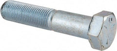 Made in USA - 1/2-20 UNF, 2-1/2" Length Under Head Hex Head Cap Screw - Partially Threaded, Grade 5 Steel, Zinc-Plated Finish, 3/4" Hex - Benchmark Tooling