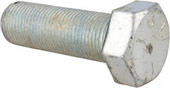 Made in USA - 3/4-16 UNF, 2-1/4" Length Under Head Hex Head Cap Screw - Partially Threaded, Grade 5 Steel, Zinc-Plated Finish, 1-1/8" Hex - Benchmark Tooling