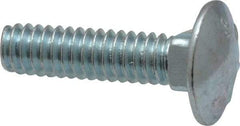 Value Collection - 1/4-20 UNC 1" Length Under Head, Standard Square Neck, Carriage Bolt - Grade 2 Steel, Zinc-Plated Finish - Benchmark Tooling