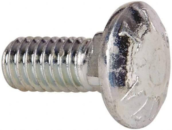 Value Collection - 5/16-18 UNC 3/4" Length Under Head, Standard Square Neck, Carriage Bolt - Grade 2 Steel, Zinc-Plated Finish - Benchmark Tooling