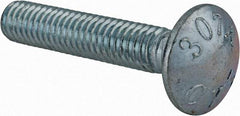 Value Collection - 5/16-18 UNC 1-3/4" Length Under Head, Standard Square Neck, Carriage Bolt - Grade 2 Steel, Zinc-Plated Finish - Benchmark Tooling