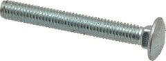 Value Collection - 3/8-16 UNC 3" Length Under Head, Standard Square Neck, Carriage Bolt - Grade 2 Steel, Zinc-Plated Finish - Benchmark Tooling