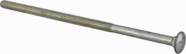 Value Collection - 3/8-16 UNC 9" Length Under Head, Standard Square Neck, Carriage Bolt - Grade 2 Steel, Zinc-Plated Finish - Benchmark Tooling