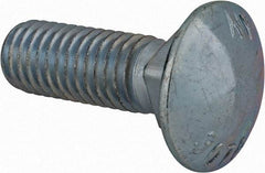 Value Collection - 1/2-13 UNC 1-1/2" Length Under Head, Standard Square Neck, Carriage Bolt - Grade 2 Steel, Zinc-Plated Finish - Benchmark Tooling