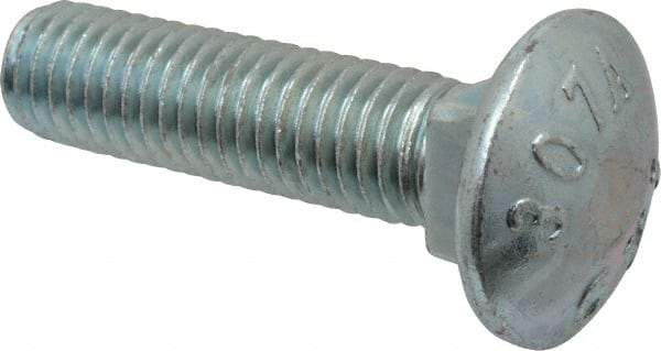 Value Collection - 1/2-13 UNC 2" Length Under Head, Standard Square Neck, Carriage Bolt - Grade 2 Steel, Zinc-Plated Finish - Benchmark Tooling