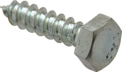 Value Collection - 1/4" Screw, 1" Length Under Head, Steel, Hex Head Lag Screw - Zinc Plated, Grade 2 - Benchmark Tooling
