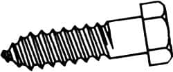 Value Collection - 1/2" Screw, 16" Length Under Head, Steel, Hex Head Lag Screw - Zinc Plated, Grade 2 - Benchmark Tooling