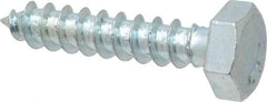 Value Collection - 1/4" Screw, 1-1/4" Length Under Head, Steel, Hex Head Lag Screw - Zinc Plated, Grade 2 - Benchmark Tooling