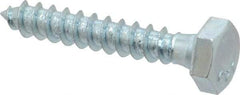 Value Collection - 1/4" Screw, 1-1/2" Length Under Head, Steel, Hex Head Lag Screw - Zinc Plated, Grade 2 - Benchmark Tooling