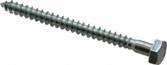 Value Collection - 1/4" Screw, 3" Length Under Head, Steel, Hex Head Lag Screw - Zinc Plated, Grade 2 - Benchmark Tooling