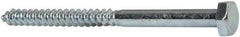 Value Collection - 1/4" Screw, 3-1/2" Length Under Head, Steel, Hex Head Lag Screw - Zinc Plated, Grade 2 - Benchmark Tooling