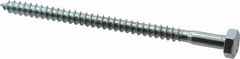 Value Collection - 1/4" Screw, 4" Length Under Head, Steel, Hex Head Lag Screw - Zinc Plated, Grade 2 - Benchmark Tooling
