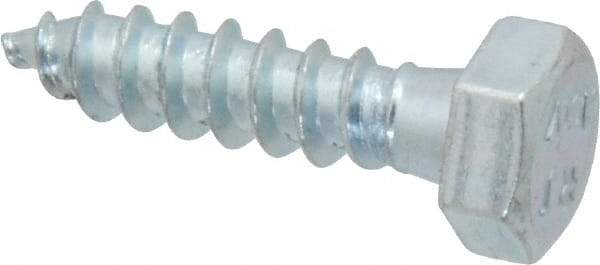 Value Collection - 5/16" Screw, 1-1/4" Length Under Head, Steel, Hex Head Lag Screw - Zinc Plated, Grade 2 - Benchmark Tooling