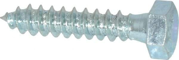 Value Collection - 5/16" Screw, 1-1/2" Length Under Head, Steel, Hex Head Lag Screw - Zinc Plated, Grade 2 - Benchmark Tooling