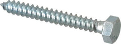 Value Collection - 5/16" Screw, 2-1/2" Length Under Head, Steel, Hex Head Lag Screw - Zinc Plated, Grade 2 - Benchmark Tooling