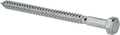 Value Collection - 5/16" Screw, 4-1/2" Length Under Head, Steel, Hex Head Lag Screw - Zinc Plated, Grade 2 - Benchmark Tooling