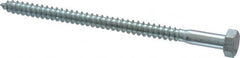 Value Collection - 5/16" Screw, 5" Length Under Head, Steel, Hex Head Lag Screw - Zinc Plated, Grade 2 - Benchmark Tooling