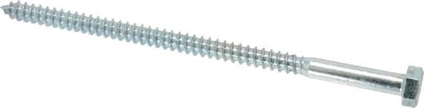 Value Collection - 5/16" Screw, 6" Length Under Head, Steel, Hex Head Lag Screw - Zinc Plated, Grade 2 - Benchmark Tooling