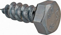 Value Collection - 3/8" Screw, 1" Length Under Head, Steel, Hex Head Lag Screw - Zinc Plated, Grade 2 - Benchmark Tooling