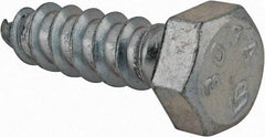 Value Collection - 3/8" Screw, 1-1/4" Length Under Head, Steel, Hex Head Lag Screw - Zinc Plated, Grade 2 - Benchmark Tooling