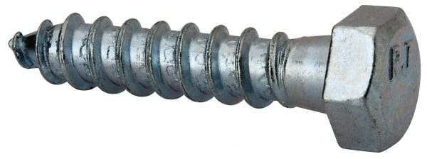Value Collection - 3/8" Screw, 1-3/4" Length Under Head, Steel, Hex Head Lag Screw - Zinc Plated, Grade 2 - Benchmark Tooling