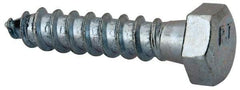 Value Collection - 3/8" Screw, 1-3/4" Length Under Head, Steel, Hex Head Lag Screw - Zinc Plated, Grade 2 - Benchmark Tooling