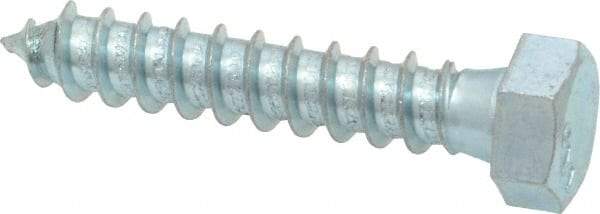Value Collection - 3/8" Screw, 2" Length Under Head, Steel, Hex Head Lag Screw - Zinc Plated, Grade 2 - Benchmark Tooling