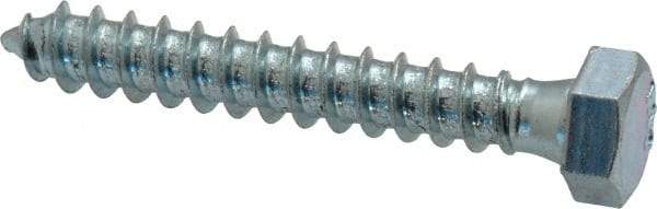 Value Collection - 3/8" Screw, 2-1/2" Length Under Head, Steel, Hex Head Lag Screw - Zinc Plated, Grade 2 - Benchmark Tooling