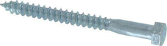 Value Collection - 3/8" Screw, 4" Length Under Head, Steel, Hex Head Lag Screw - Zinc Plated, Grade 2 - Benchmark Tooling