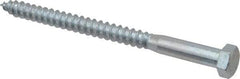 Value Collection - 3/8" Screw, 5" Length Under Head, Steel, Hex Head Lag Screw - Zinc Plated, Grade 2 - Benchmark Tooling