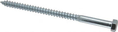 Value Collection - 3/8" Screw, 6" Length Under Head, Steel, Hex Head Lag Screw - Zinc Plated, Grade 2 - Benchmark Tooling