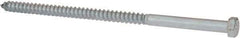 Value Collection - 3/8" Screw, 8" Length Under Head, Steel, Hex Head Lag Screw - Zinc Plated, Grade 2 - Benchmark Tooling