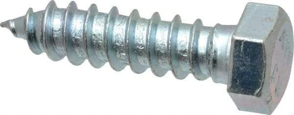 Value Collection - 1/2" Screw, 2" Length Under Head, Steel, Hex Head Lag Screw - Zinc Plated, Grade 2 - Benchmark Tooling