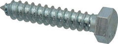 Value Collection - 1/2" Screw, 2-1/2" Length Under Head, Steel, Hex Head Lag Screw - Zinc Plated, Grade 2 - Benchmark Tooling