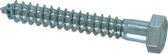 Value Collection - 1/2" Screw, 3-1/2" Length Under Head, Steel, Hex Head Lag Screw - Zinc Plated, Grade 2 - Benchmark Tooling