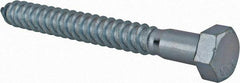 Value Collection - 1/2" Screw, 4-1/2" Length Under Head, Steel, Hex Head Lag Screw - Zinc Plated, Grade 2 - Benchmark Tooling